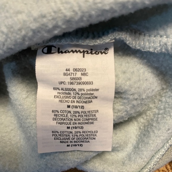 Champion Hoodie Youth Girls Blue & Purple Pull Over Sweater Sweatshirt Sz Medium - Picture 3 of 4